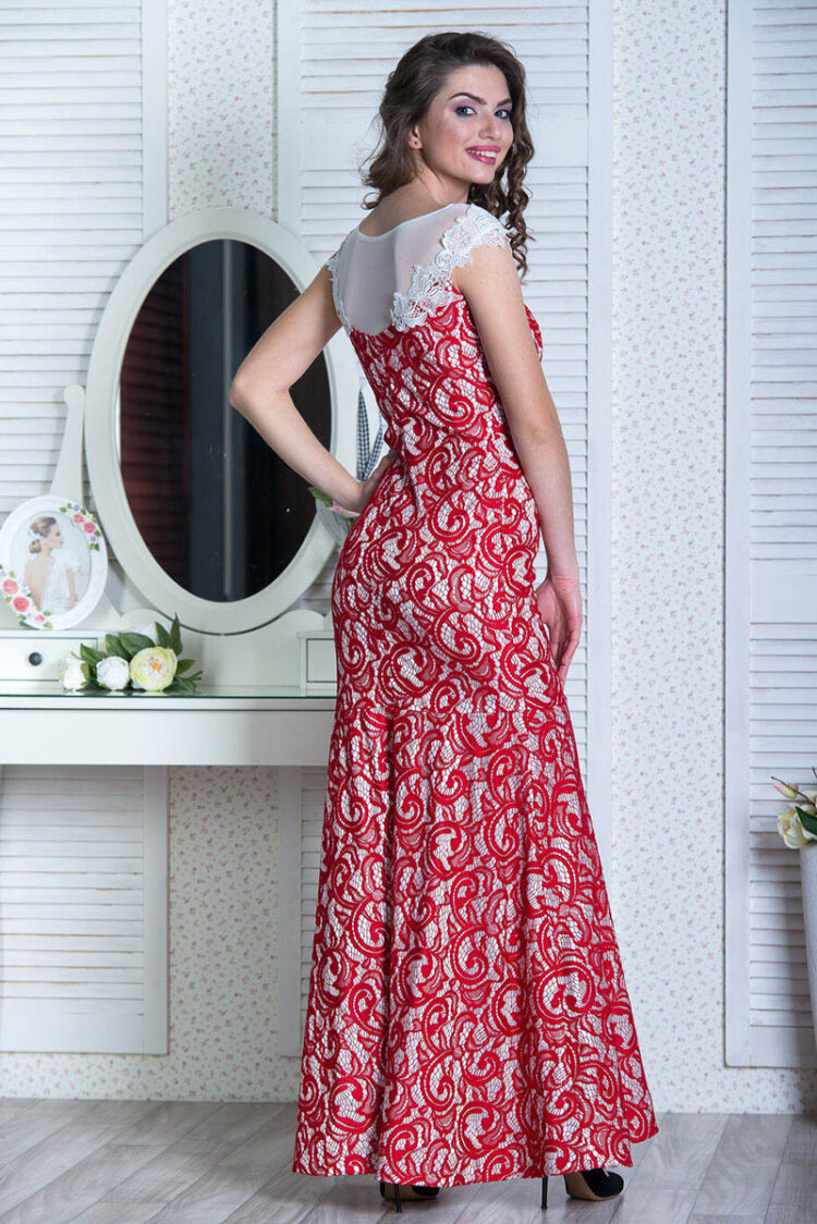Вечернее платье 6066e Красный