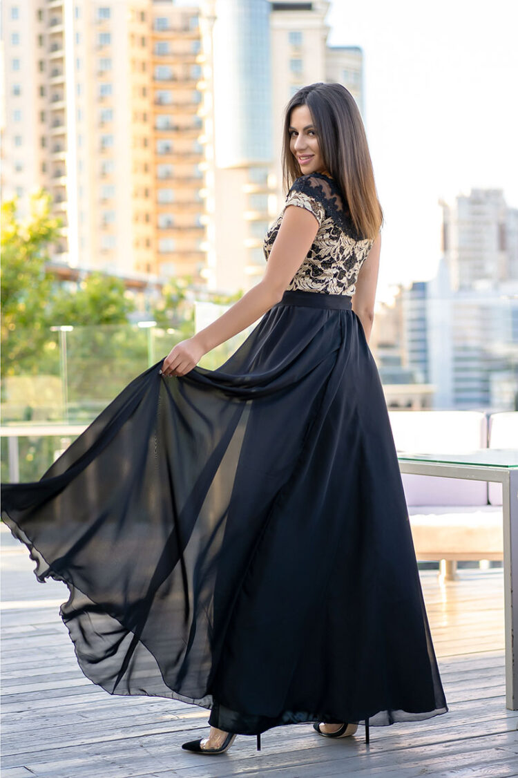 Вечернее платье 9141e Чёрный