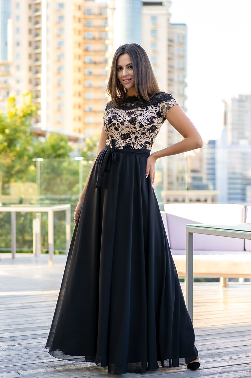 Вечернее платье 9141e Чёрный