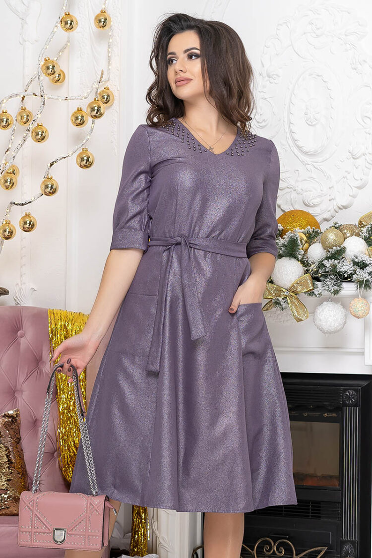 Коктейльное платье 9190e Фиолетовый