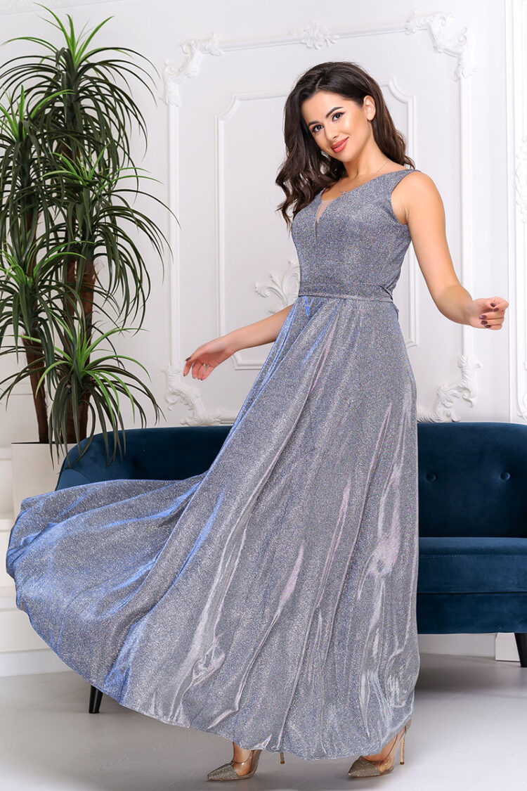 Вечернее платье 8135e Серый