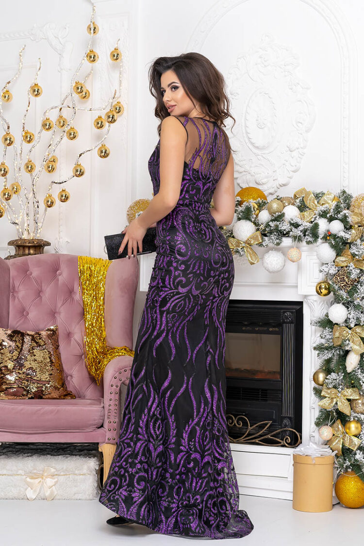 Вечернее платье 9087e Фиолетовый