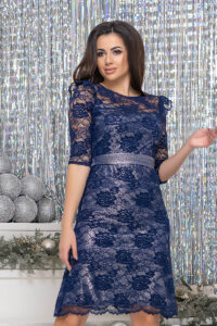 Коктейльное платье 9237e Синий