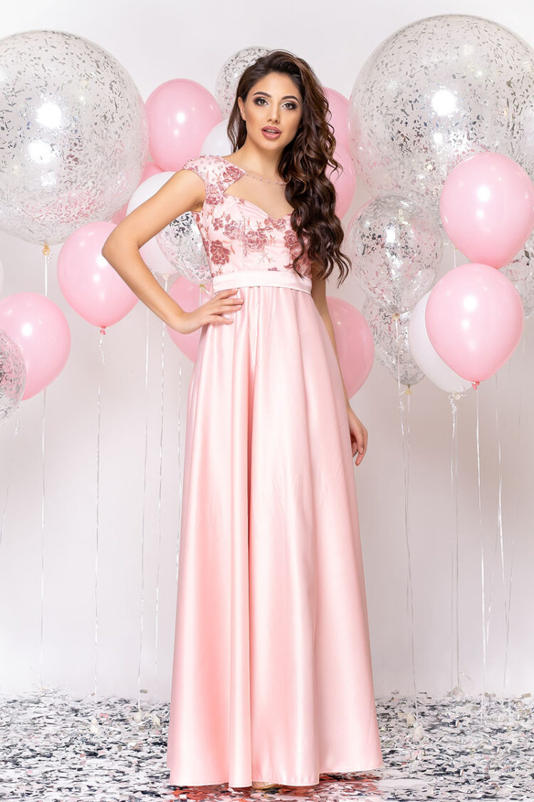 Вечернее платье 20004e Розовый
