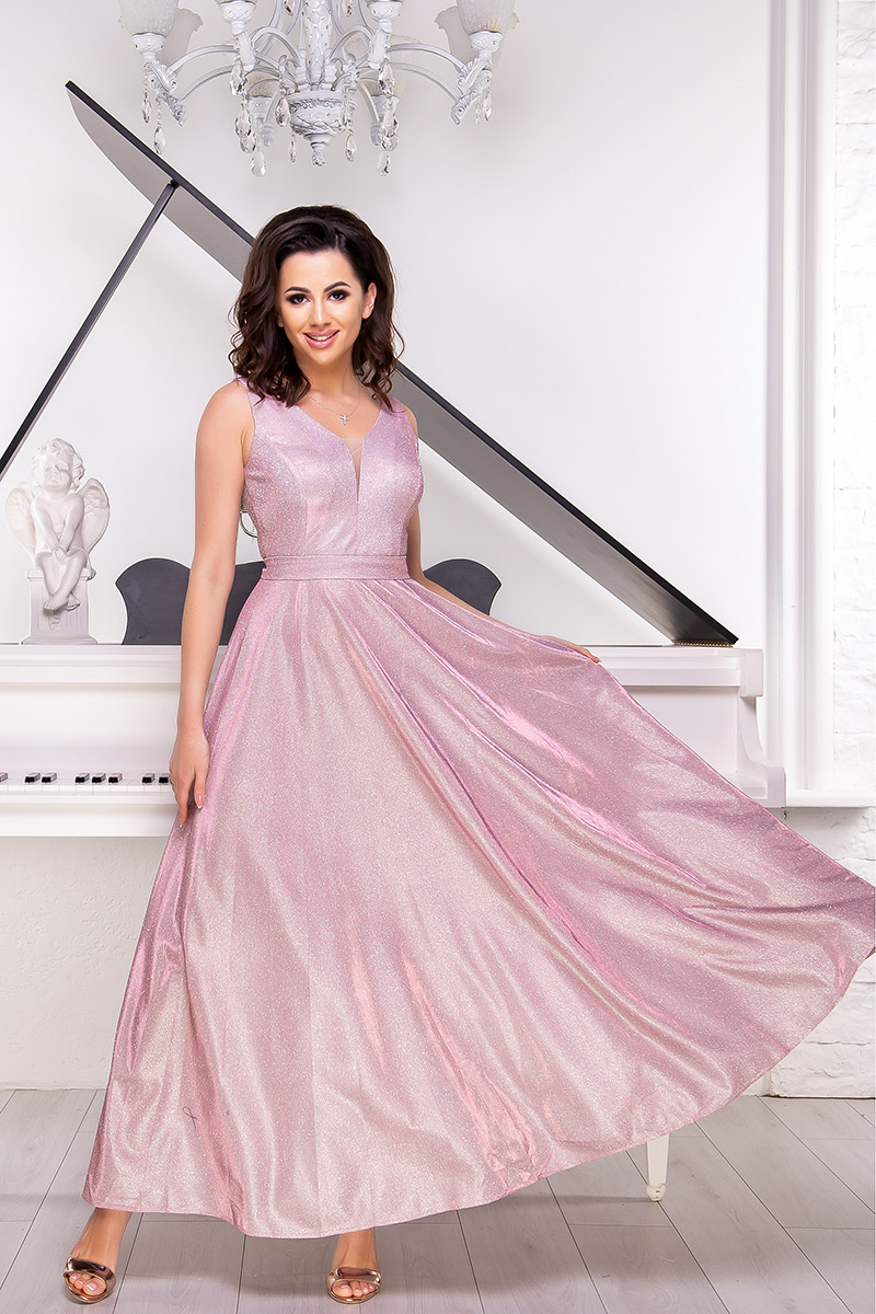 Вечернее платье 8135e Розовый