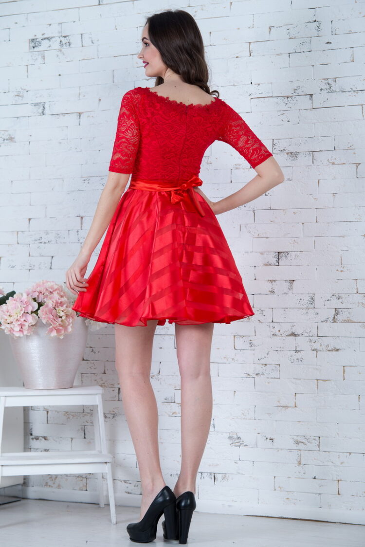 Коктейльное платье 6281e Красный