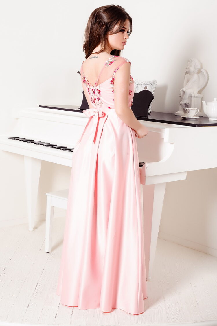 Вечернее платье 8002e Розовый