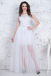 Вечернее платье 7067e Белый