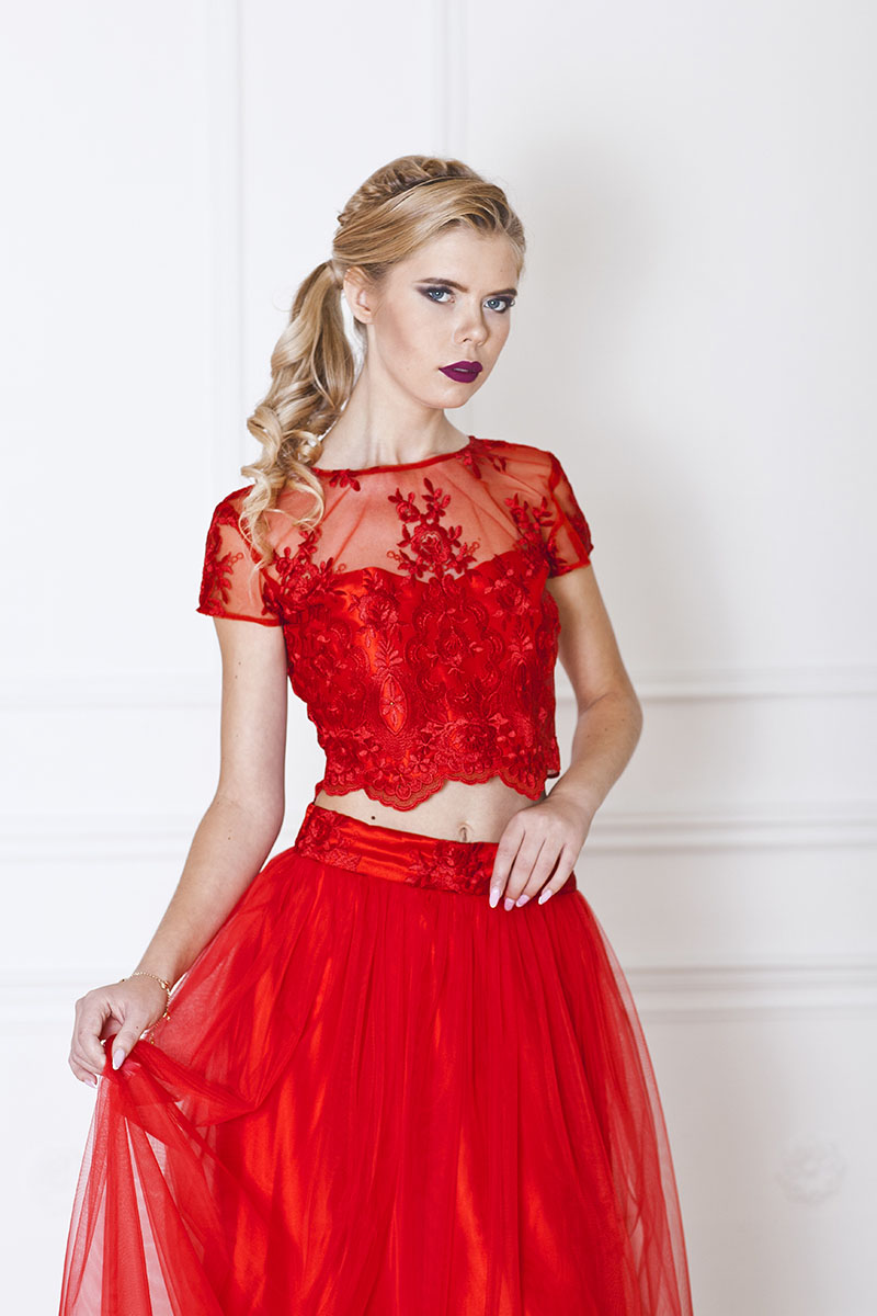 Вечернее платье 7054e Красный