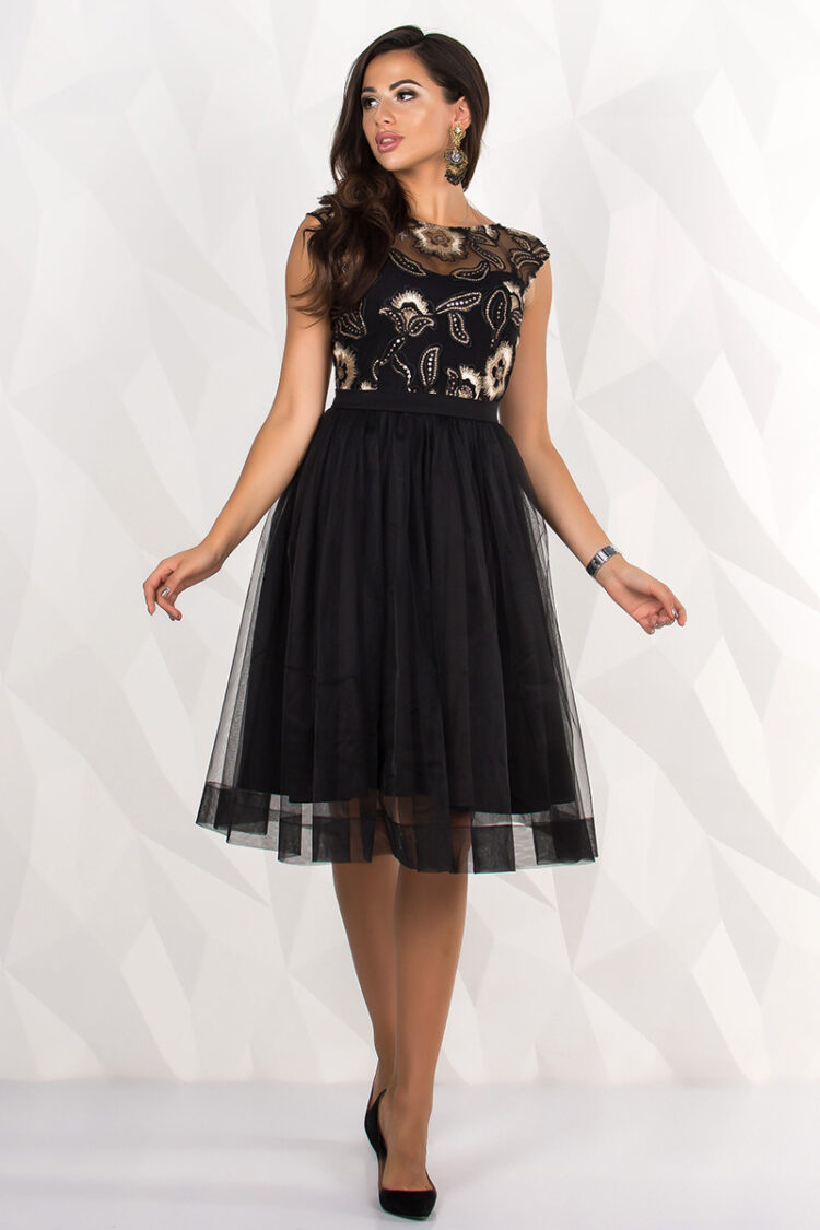Коктейльное платье 8068e Чёрный