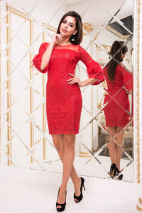Коктейльное платье 8208e Красный