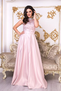 Вечернее платье 9016e Розовый