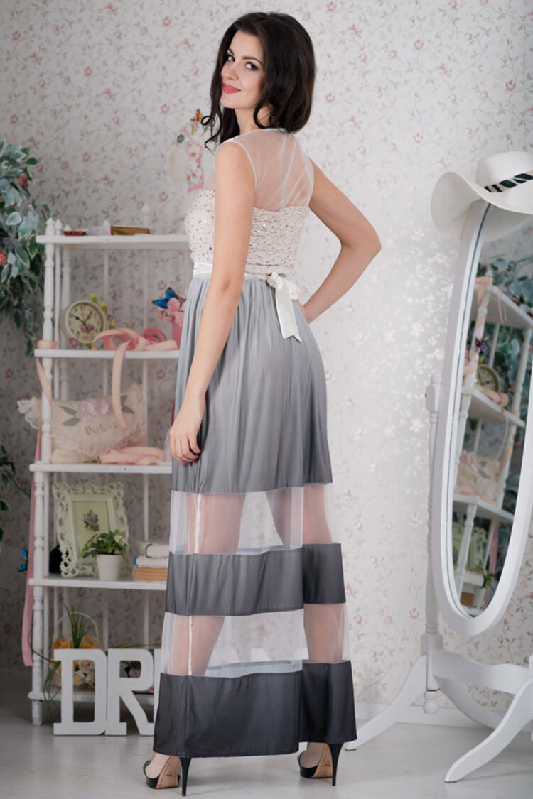 Вечернее платье 5057e Серый