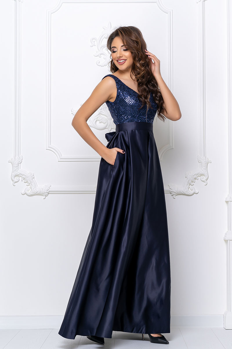 Вечернее платье 9071e Синий