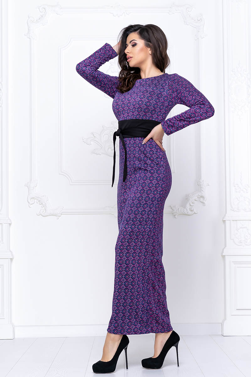 Повседневное платье 5253e Фиолетовый