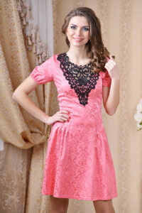 Повседневное платье 4060e Розовый