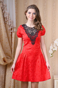 Повседневное платье 4060e Красный
