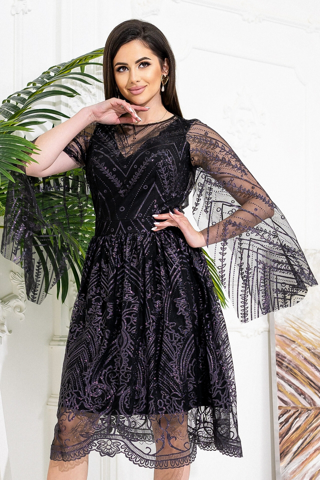 Коктейльное платье 20211 Чёрный