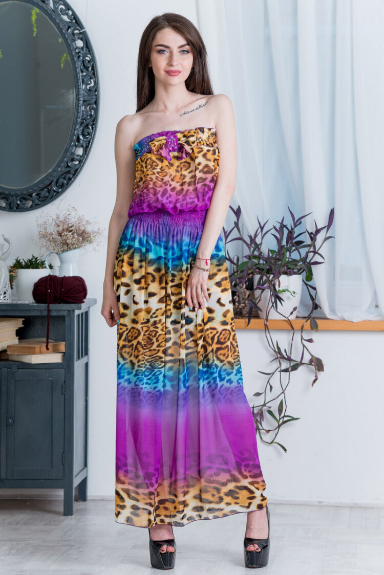 Повседневное платье 3173e Фиолетовый