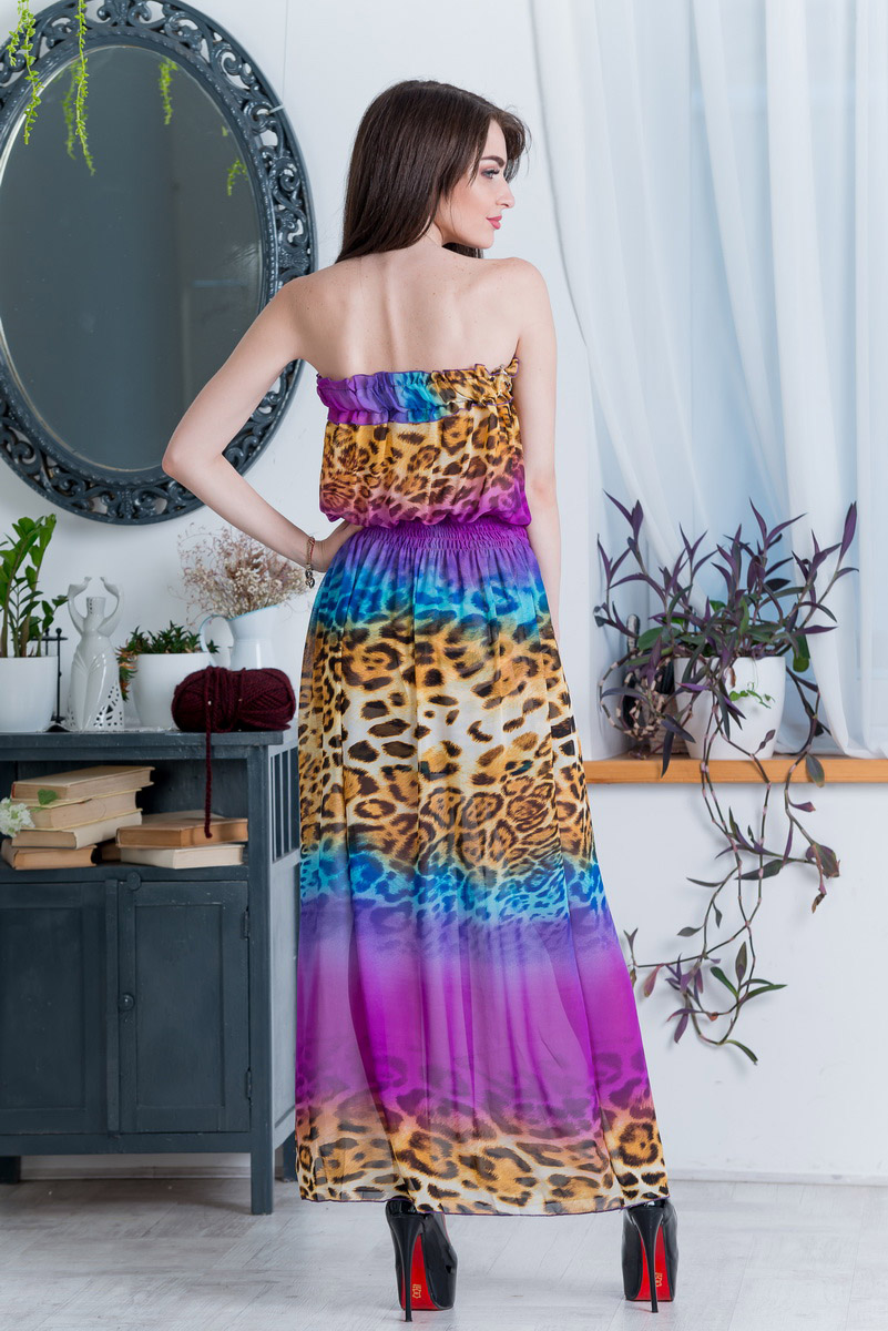 Повседневное платье 3173e Фиолетовый