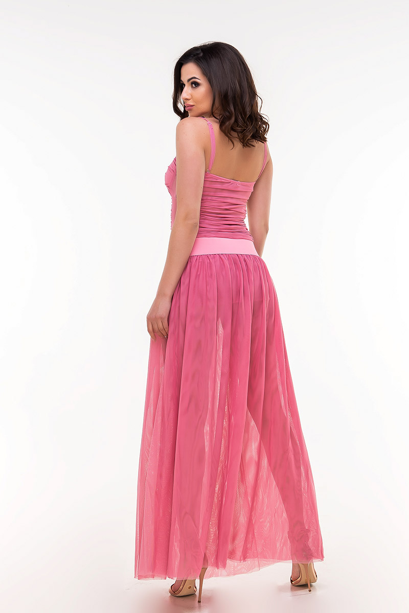 Повседневное платье 2140e Розовый