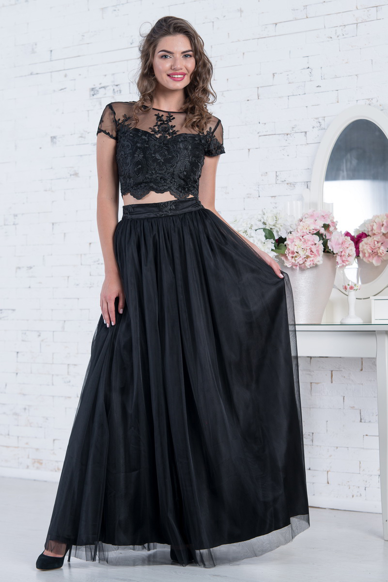Вечернее платье 7054e Чёрный