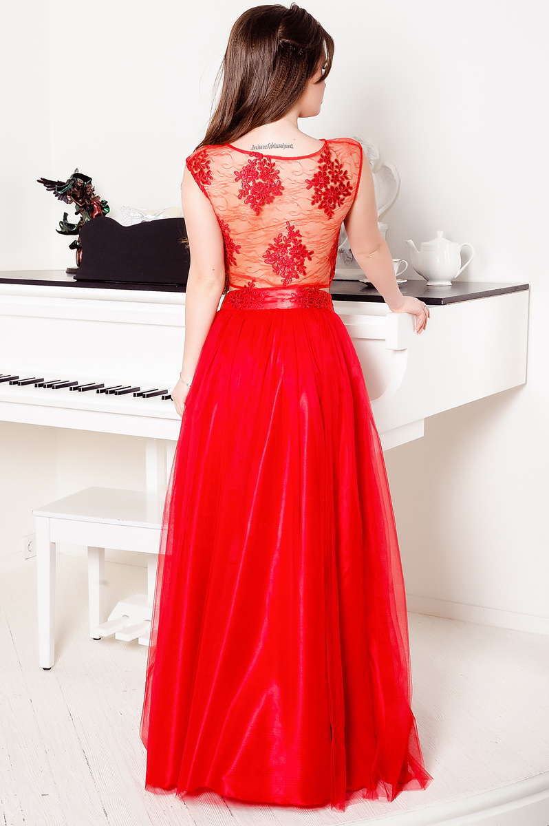 Вечернее платье 8016e Красный