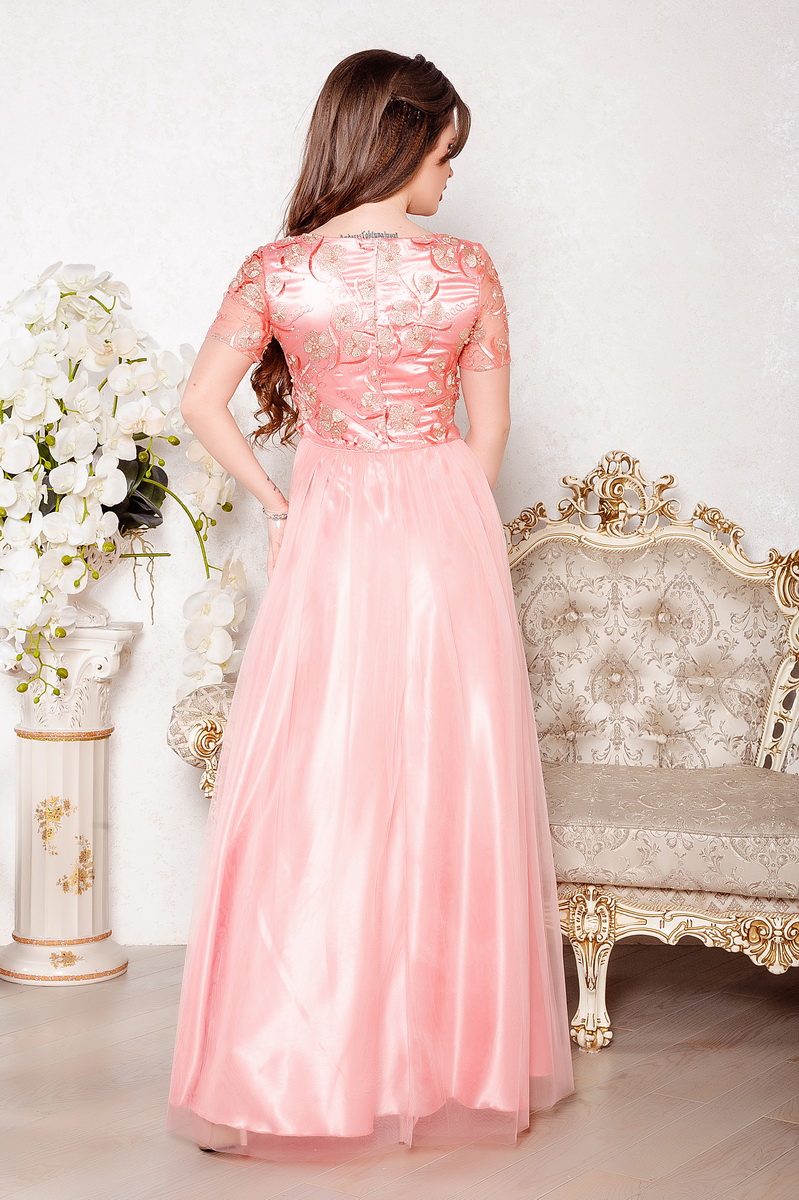 Вечернее платье 8004e Розовый