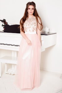 Вечернее платье 8001e Розовый