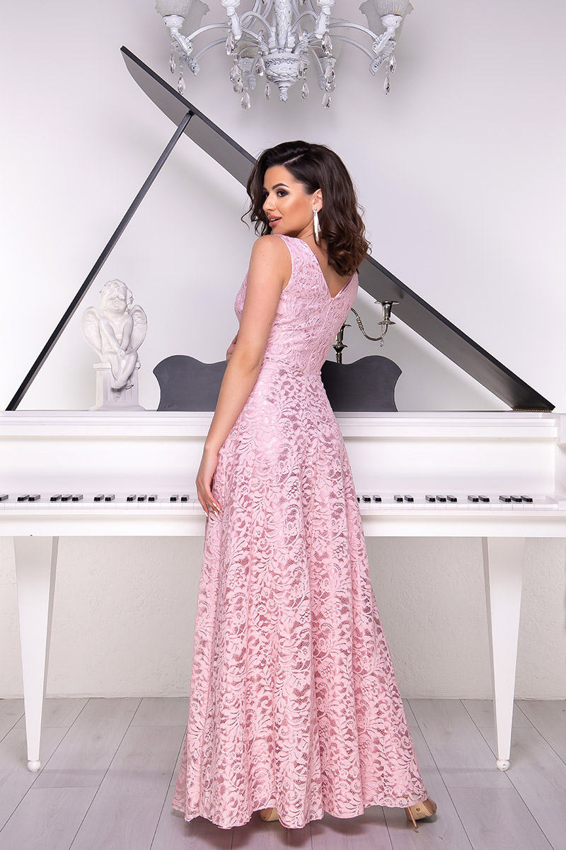 Вечернее платье 8067e Розовый