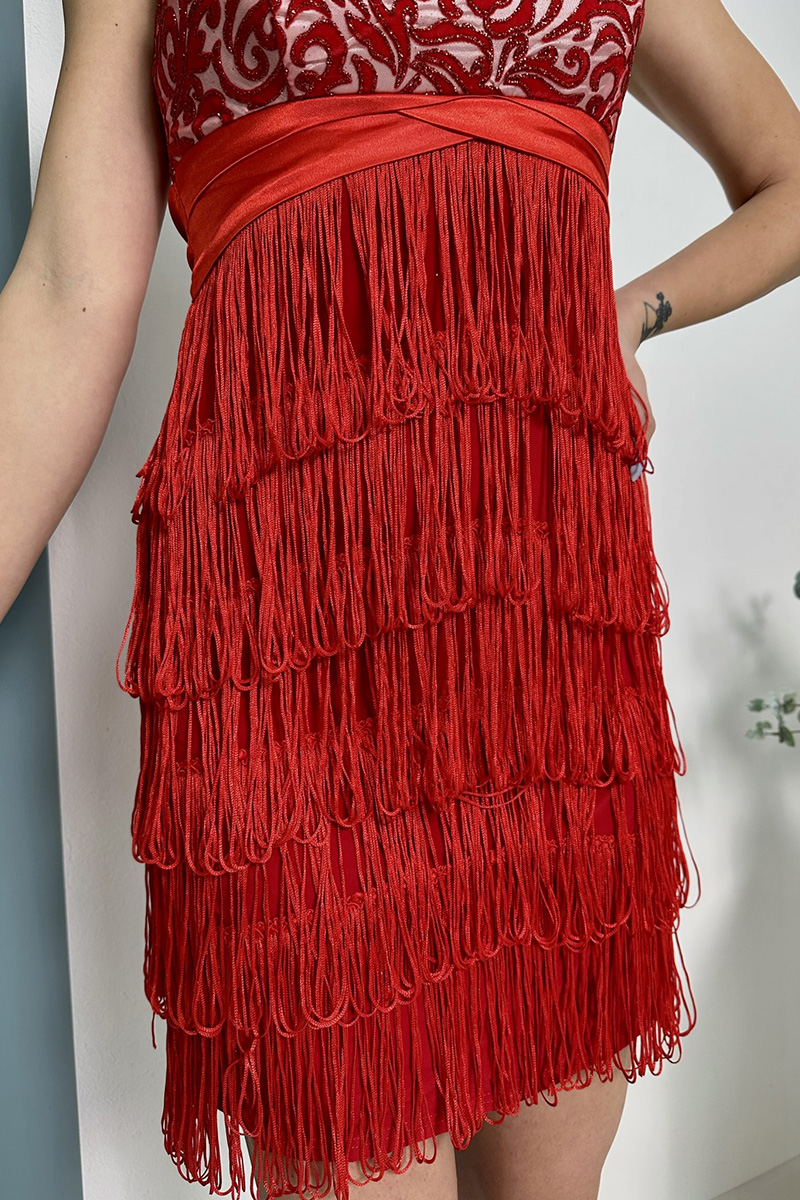 Коктейльное платье 4115e Красный