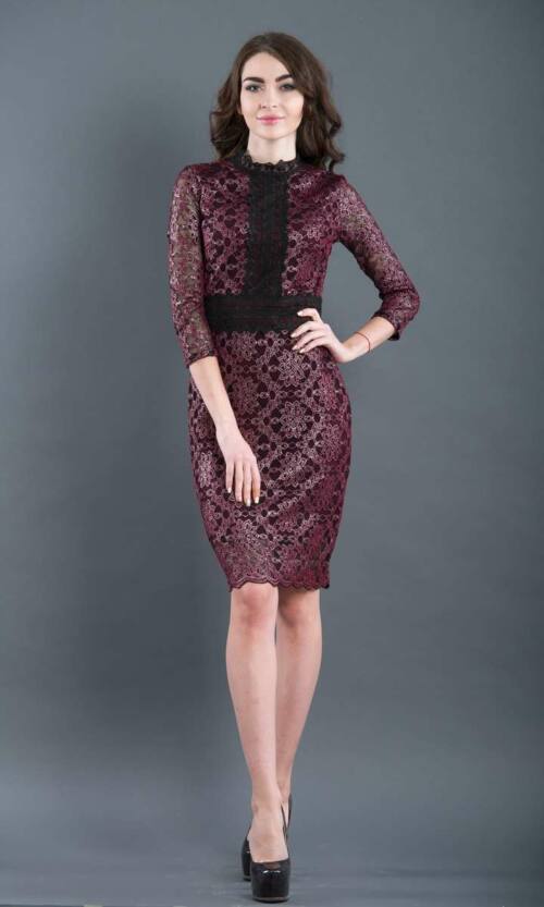 Коктейльне плаття 7239e Бордо