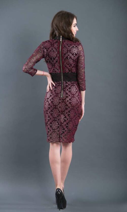 Коктейльне плаття 7239e Бордо