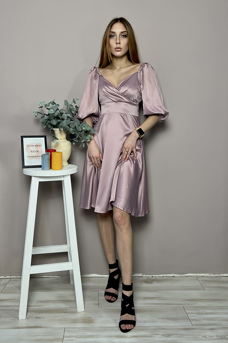 Коктейльне плаття 22034 Темно-рожевий
