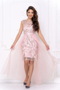 Коктейльне плаття 20028e Рожевий