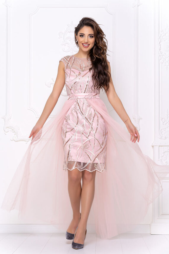 Коктейльне плаття 20028e Рожевий