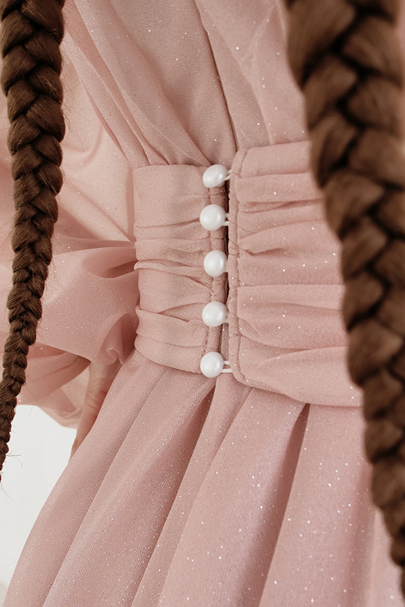 Коктейльное платье 23013 Розовый