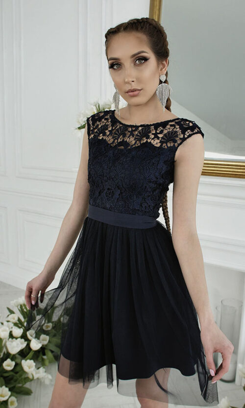 Синя Коктейльна Сукня "Blue Fog" 22043