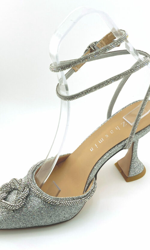 Срібні Туфлі Каблук "Срібний Блиск" 23601