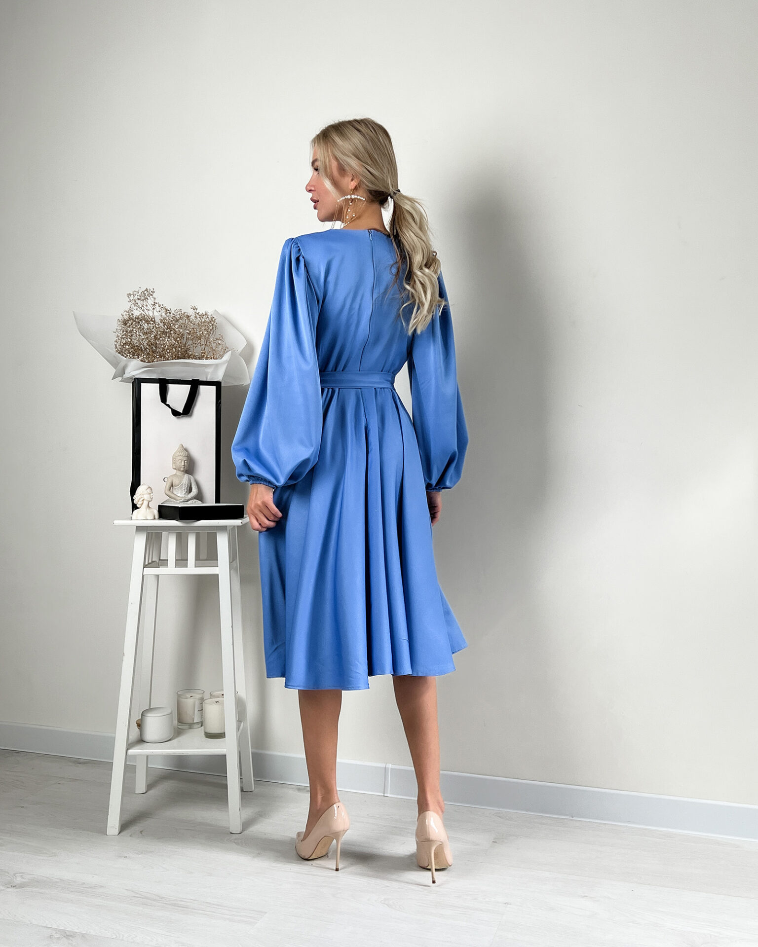 Коктейльне плаття 22084 Блакитний