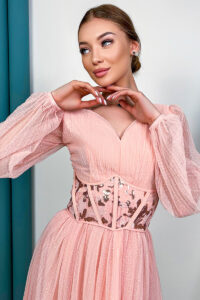 Коктейльне плаття 23035 Рожевий