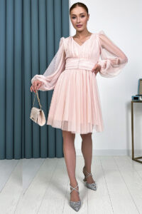 Коктейльне плаття 23036 Рожевий