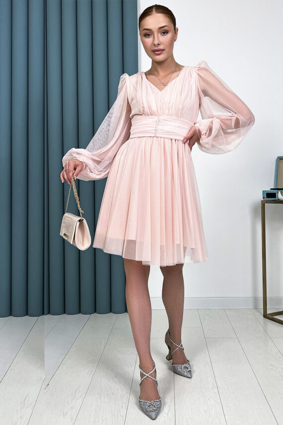 Коктейльне плаття 23036 Рожевий
