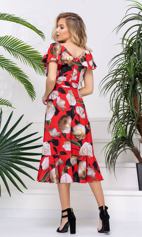 Літня Сукня Запах Софт 20093 Червона