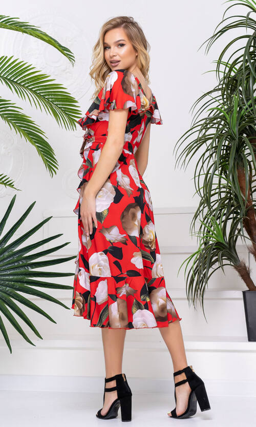 Літня Сукня Запах Софт 20093 Червона