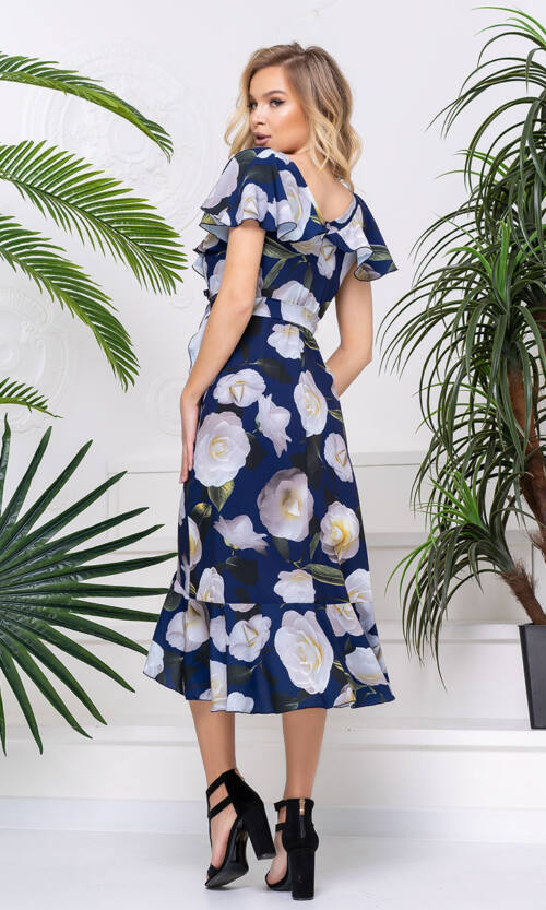 Літня Сукня Запах Софт 20093 Синя