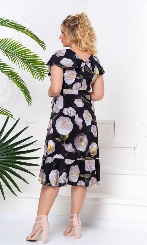 Літня Сукня Запах Софт 20093 Чорна