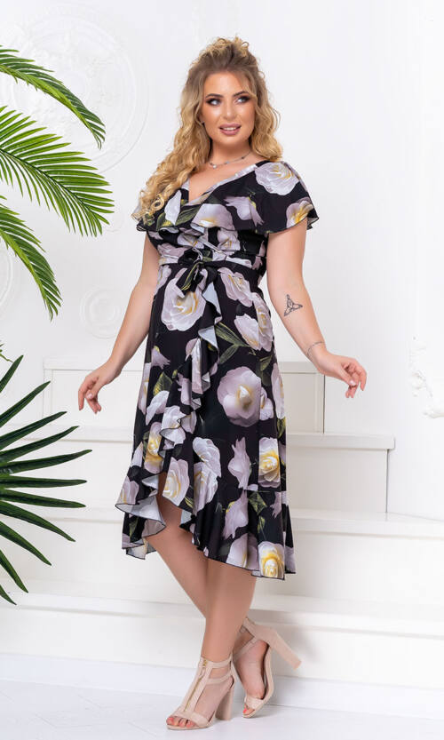 Літня Сукня Запах Софт 20093 Чорна