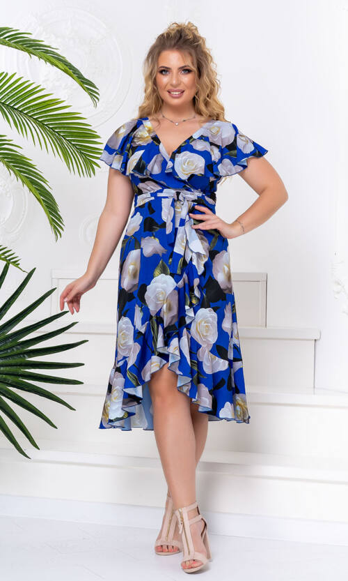 Літня Сукня Запах Софт 20093 Електрик