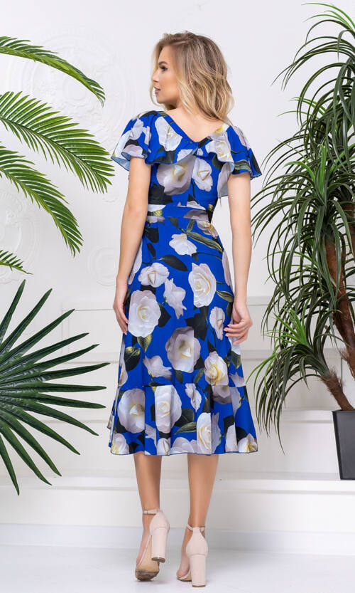 Літня Сукня Запах Софт 20093 Електрик